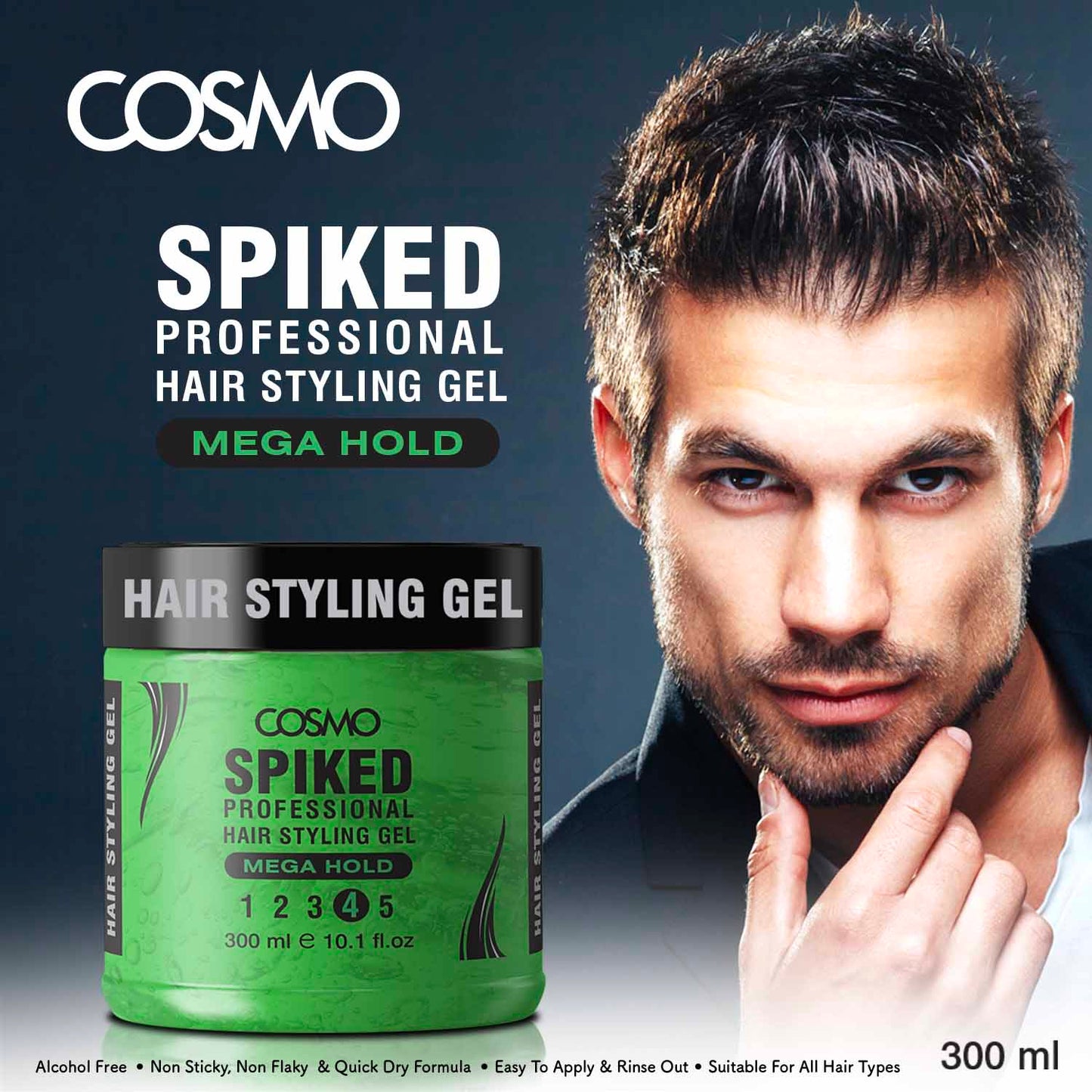 SPIKED PROFESSIONAL HAIR STYLING GEL - MEGA HOLD