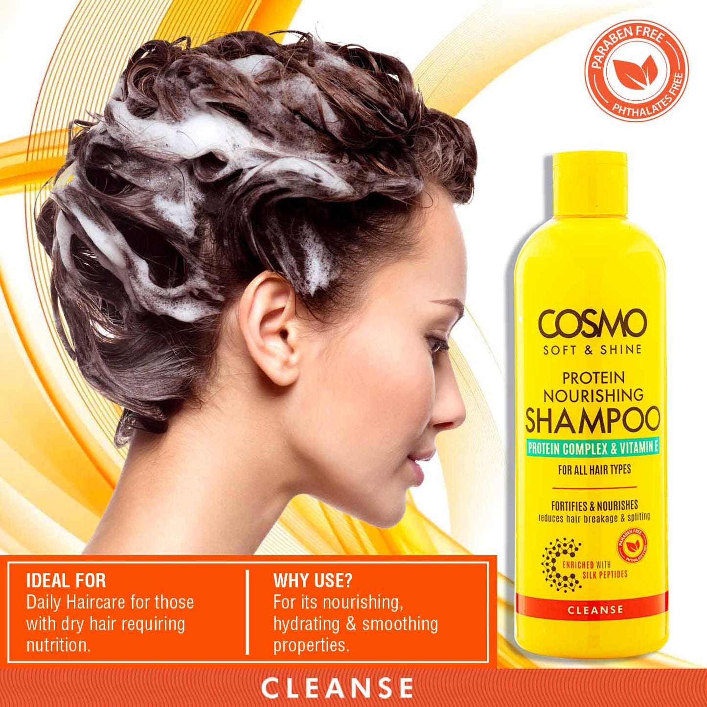 COSMO SOFT & SHINE PROTEIN NOURISHING SHAMPOO – 480ML