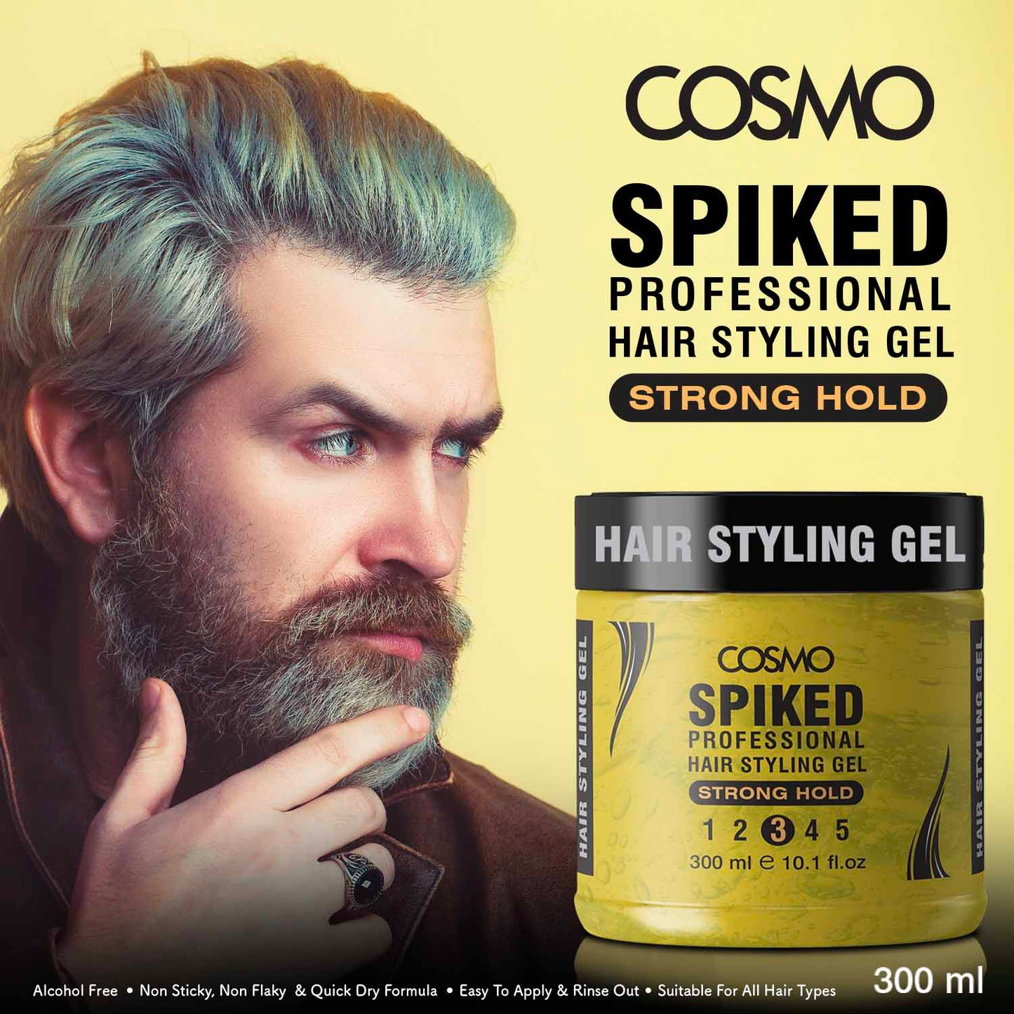 SPIKED PROFESSIONAL HAIR STYLING GEL - STRONG HOLD