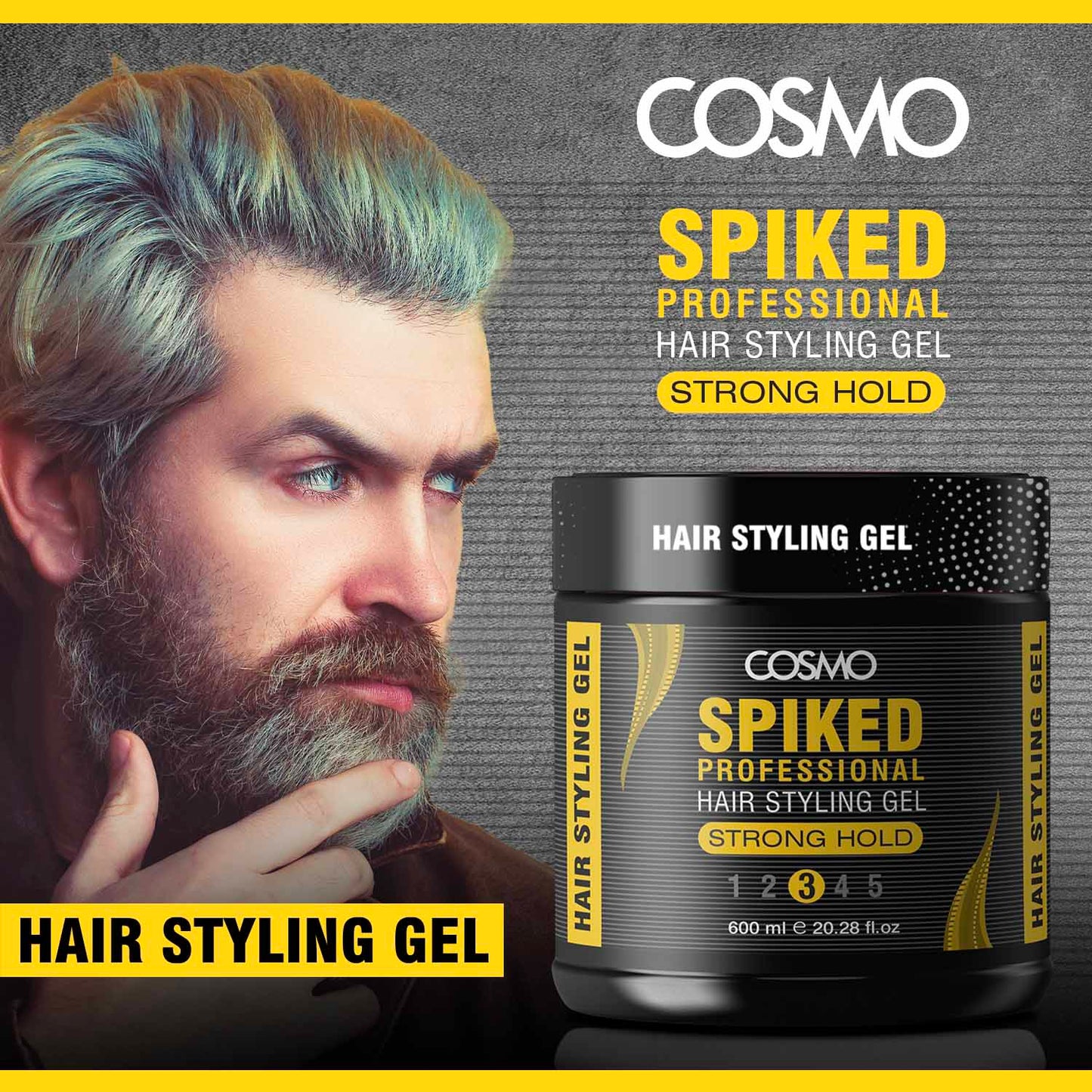 SPIKED PROFESSIONAL HAIR STYLING GEL - STRONG HOLD