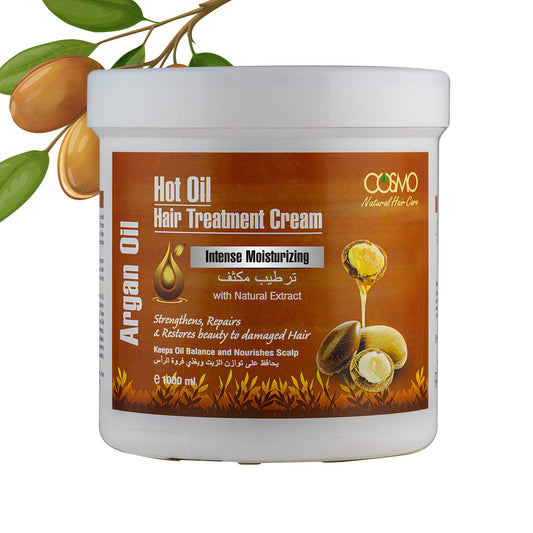 ARGAN OIL - HOT OIL HAIR TREATMENT CREAM - INTENSIVE MOISTURIZING