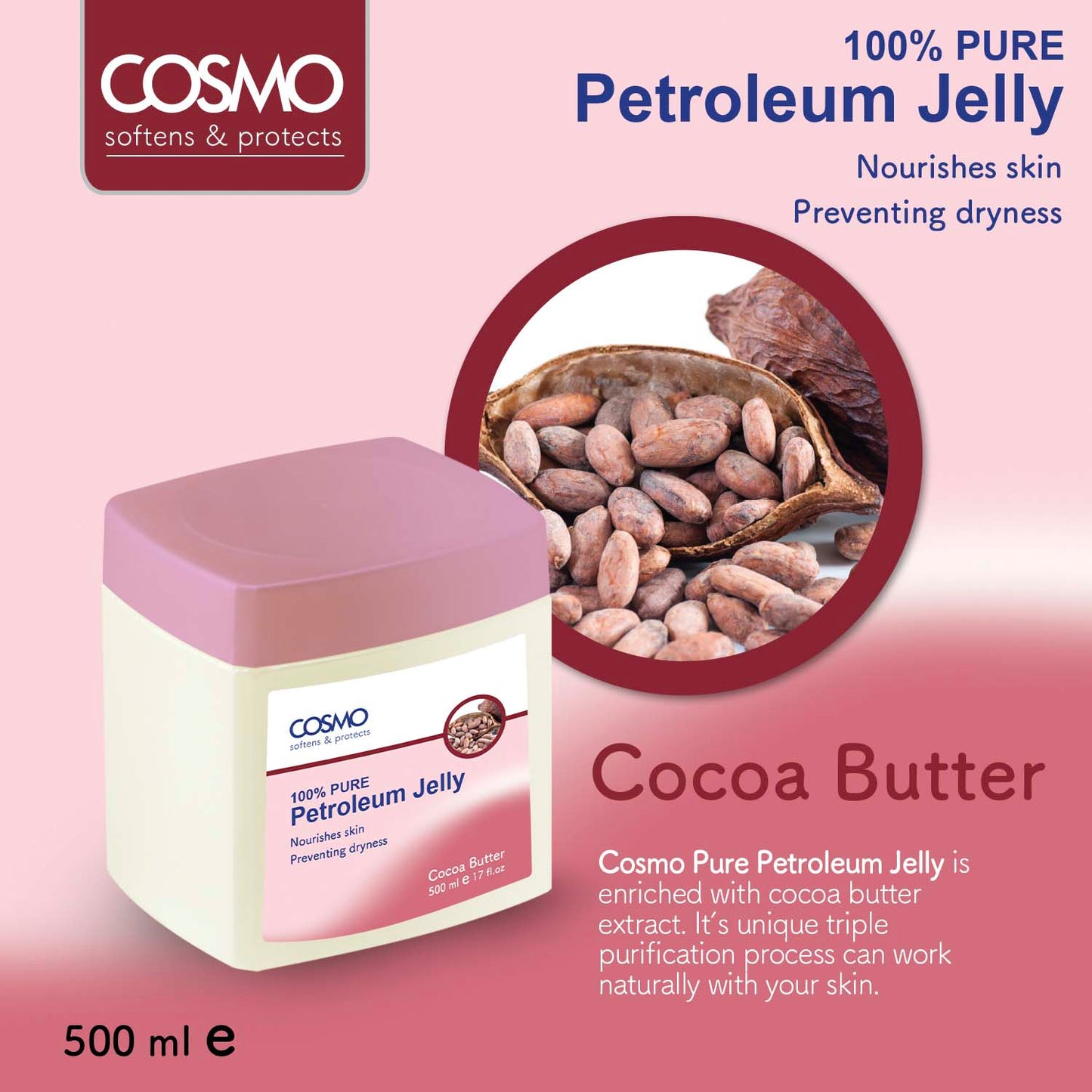 COCOA BUTTER 100% PURE PETROLEUM JELLY