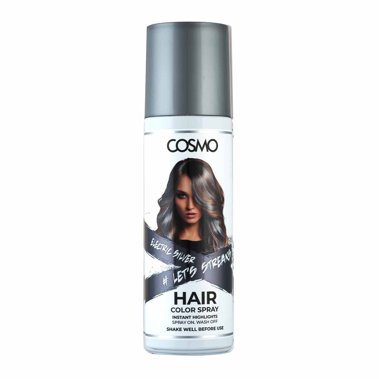 TEMPORARY HAIR COLOUR SPRAY - ELECTRIC SILVER