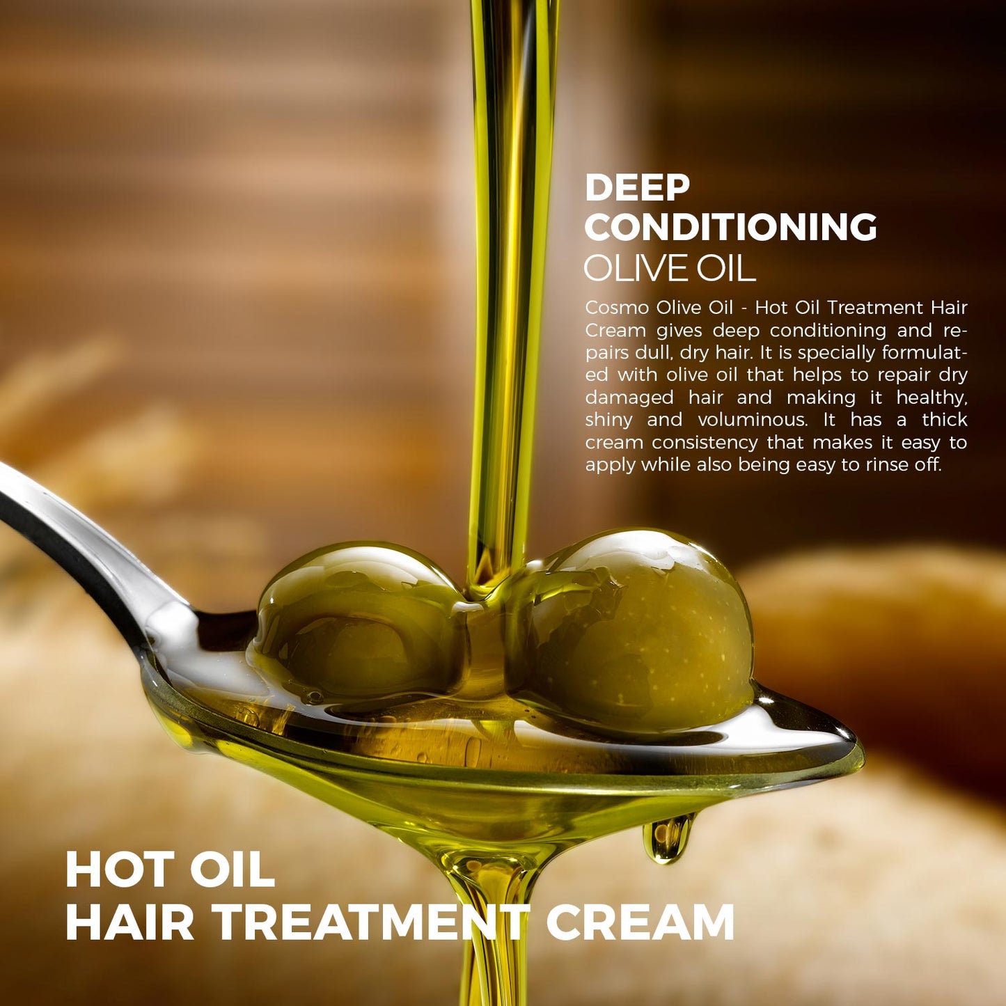 OLIVE OIL - HOT OIL HAIR TREATMENT CREAM - DEEP CONDITIONING