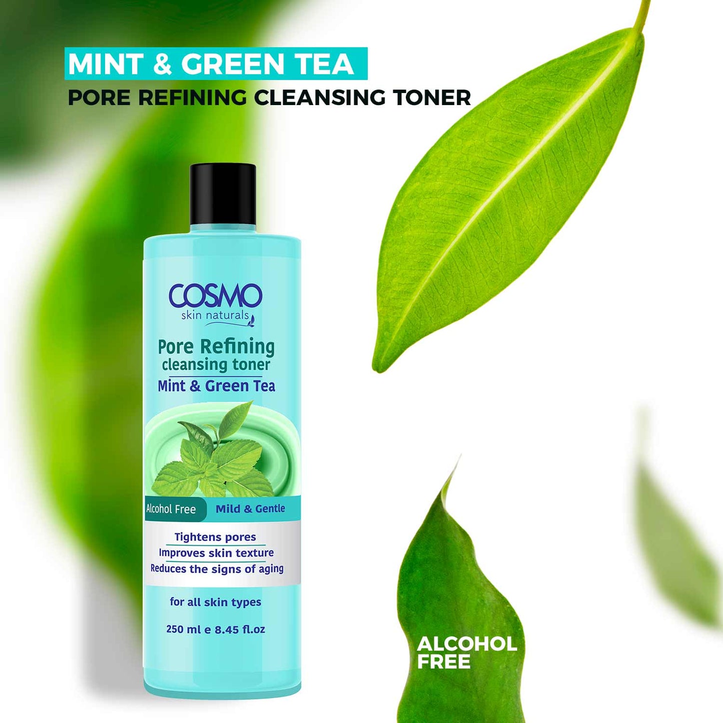 MINT & GREEN TEA - PORE REFINING CLEANSING TONER