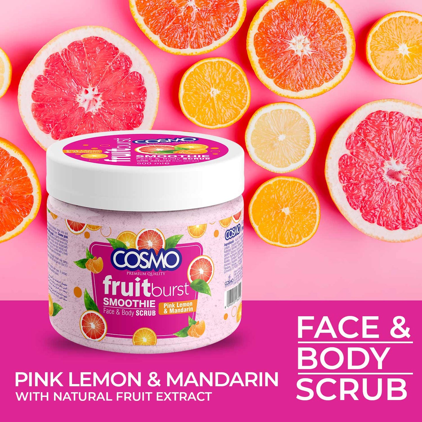 PINK LEMON & MANDARIN FACE & BODY SCRUB