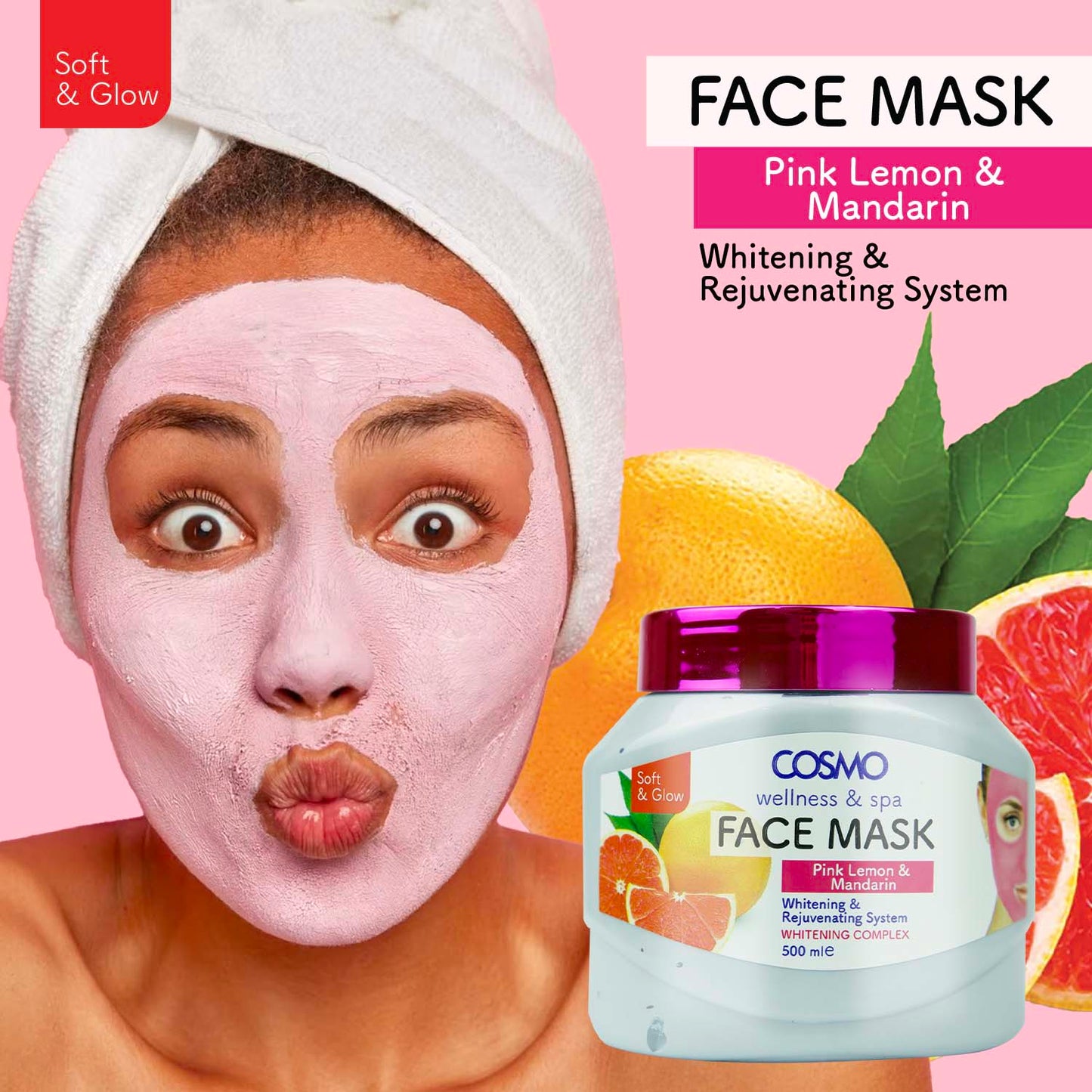 PINK LEMON & MANDARIN FACE MASK