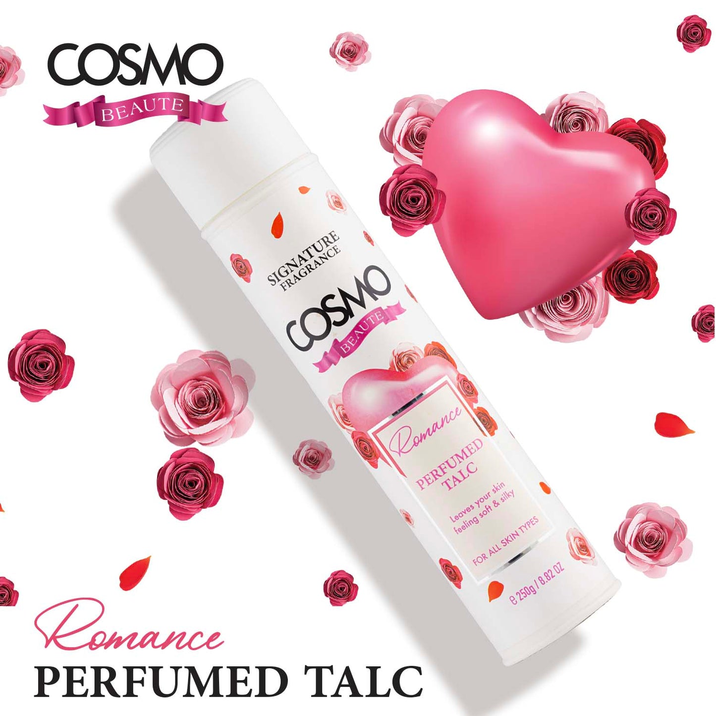 ROMANCE - COSMO  BEAUTE PERFUMED TALC