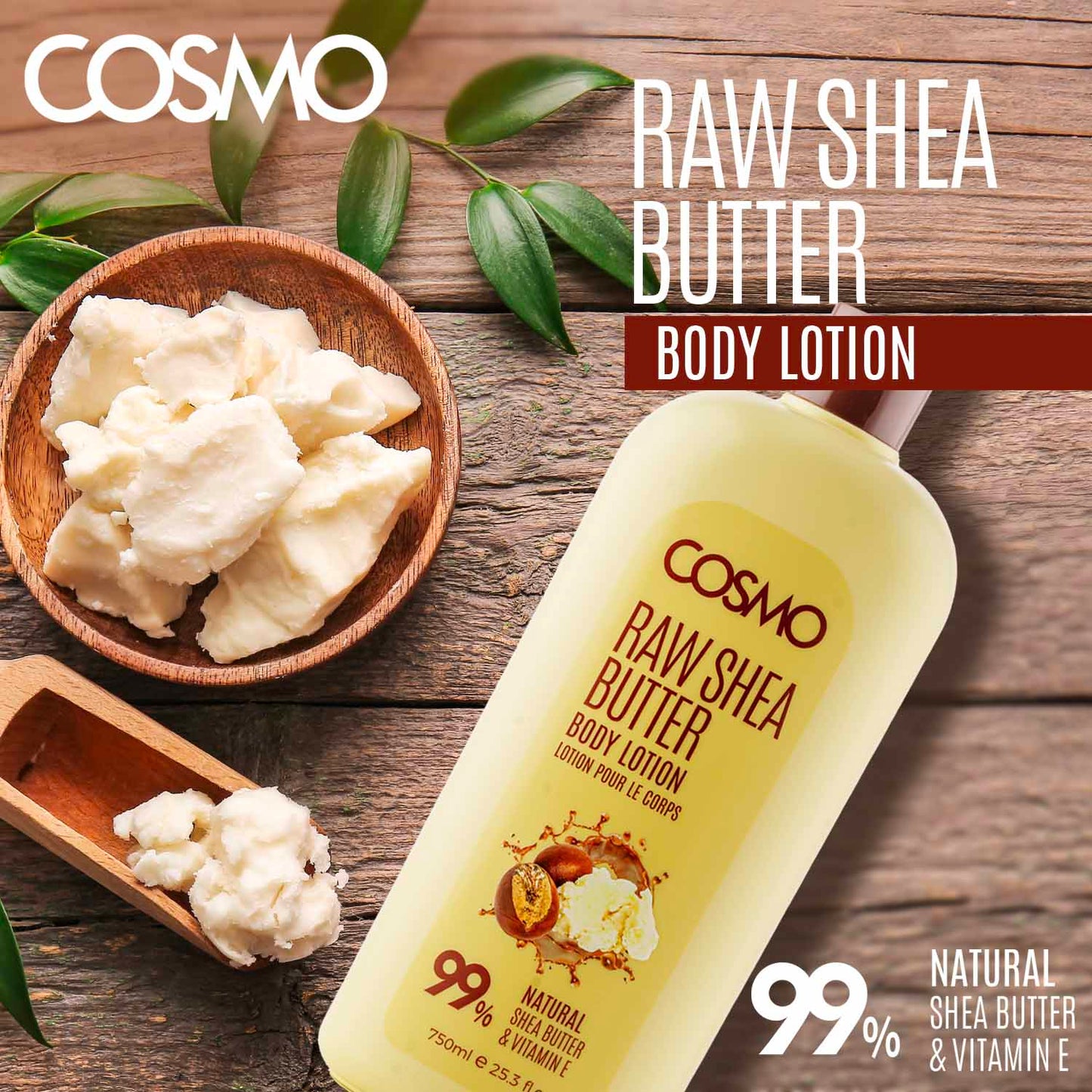 RAW SHEA BUTTER - BODY LOTION 750ML