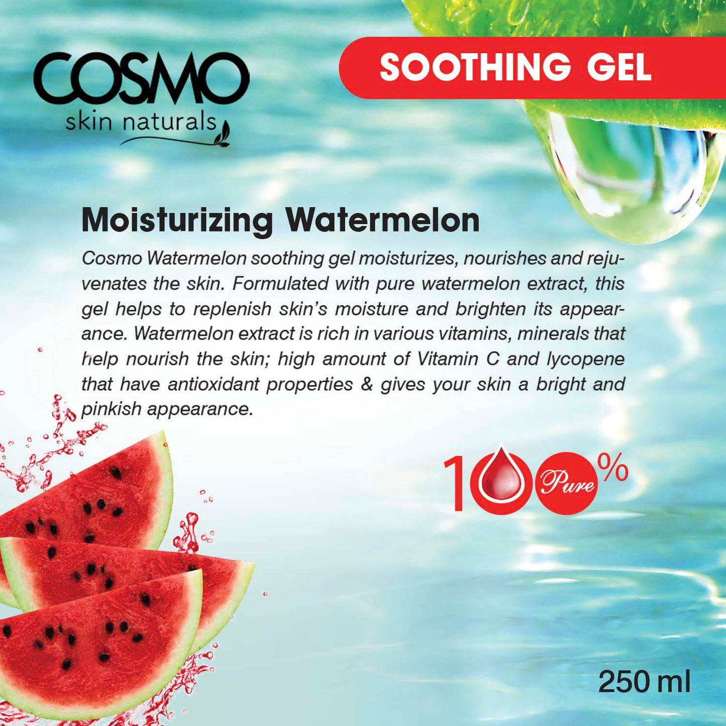 MOISTURIZING WATERMELON 100% PURE - SOOTHING GEL