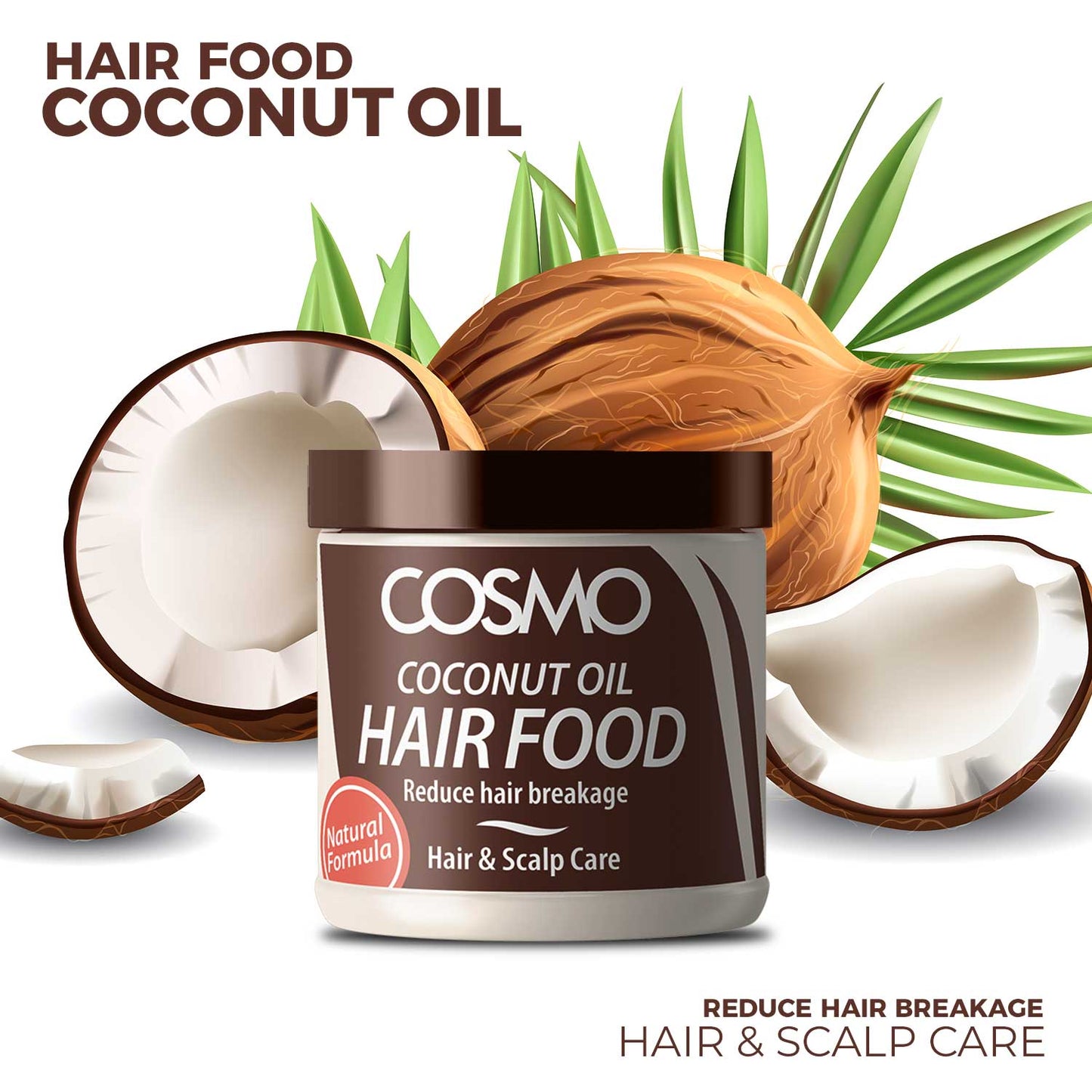 COCONUT OIL HAIR FOOD FORMULA - PREVENT HAIR FALL & HAIR BREAKAGE