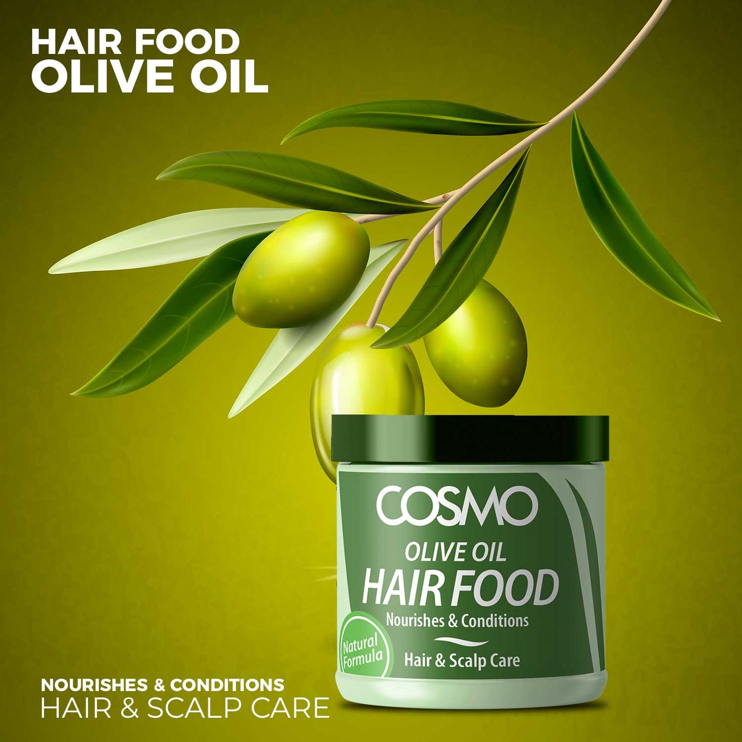 OLIVE OIL HAIR FOOD FORMULA - NOURISHES & CONDITIONS