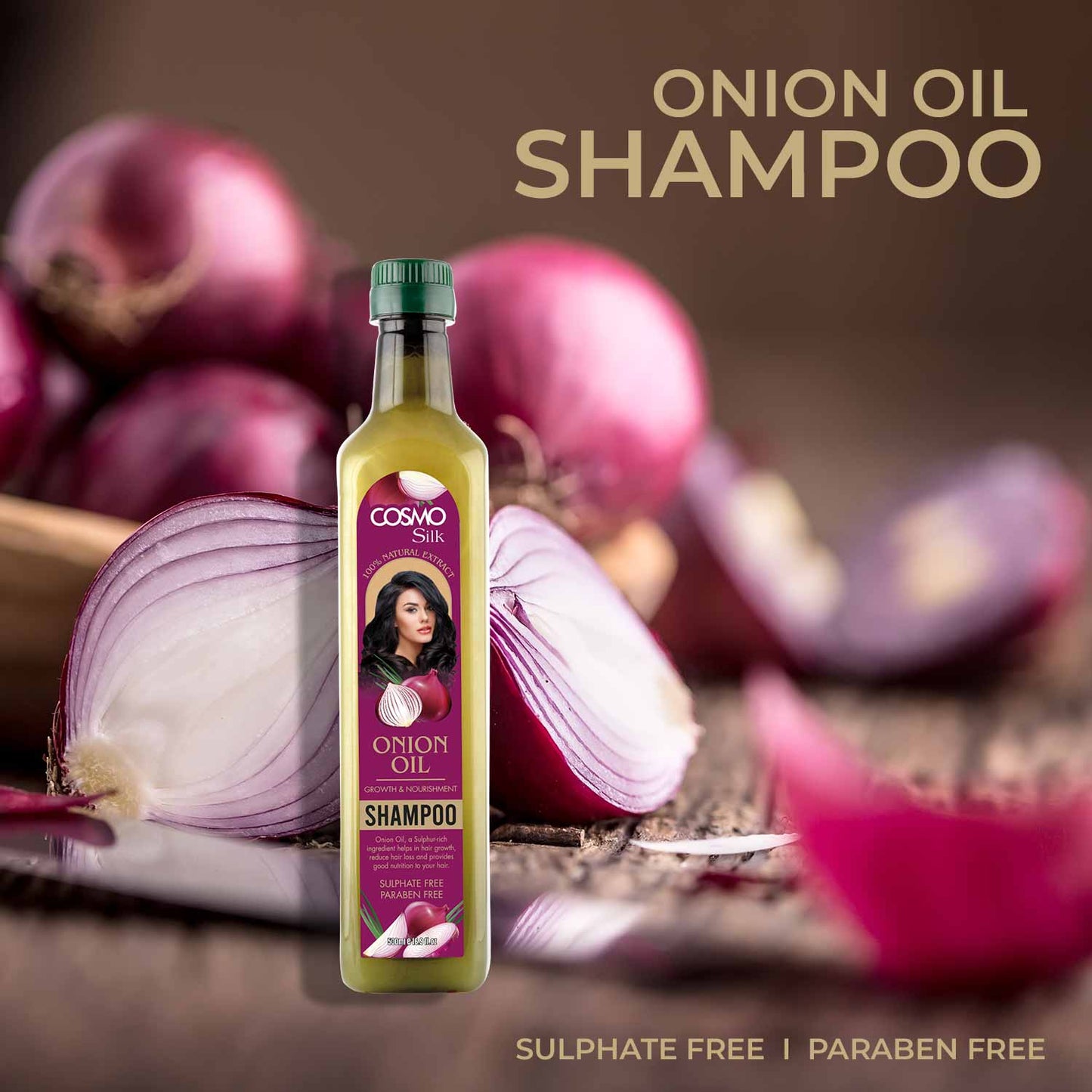 ONION OIL GROWTH & NOURISHMENT SHAMPOO - 500ML