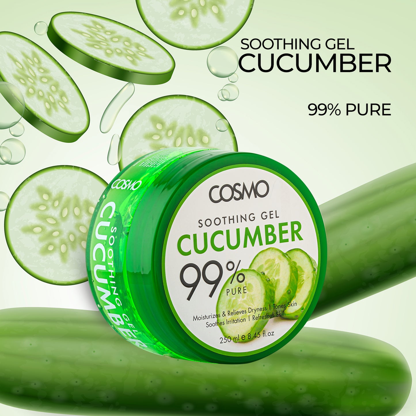 MOISTURIZING CUCUMBER 100% PURE - SOOTHING GEL